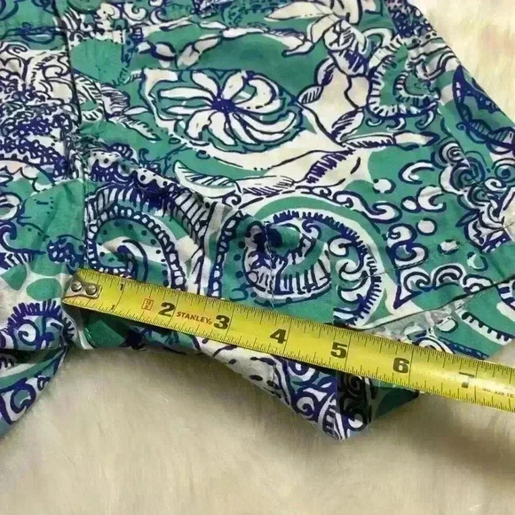 Lilly Pulitzer Womens Shorts Callahan Seafoam Montauk Chino Beach 29” Waist - Picture 5 of 12
